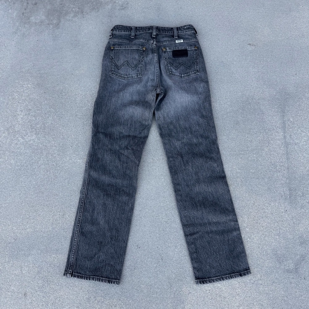 Wrangler Wild West High Rise Straight Jeans Faded Black Size 24